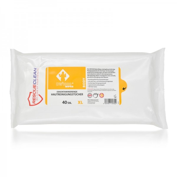 RESCUECLEAN W4 Body-Dekon-Wipes, 40er Soft-Pack